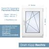 Framex Premium PVC Window, White/Anthracite, 750 x 900 mm, Double-Glazed Tilt-and-Turn, Right-Hand DIN view 3