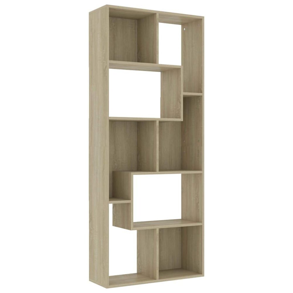 Festnight Bookshelf Room Divider, Sonoma Oak, 67 x 24 x 161 cm
