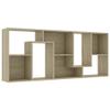 Festnight Bookshelf Room Divider, Sonoma Oak, 67 x 24 x 161 cm view 2