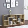 Festnight Bookshelf Room Divider, Sonoma Oak, 67 x 24 x 161 cm view 3