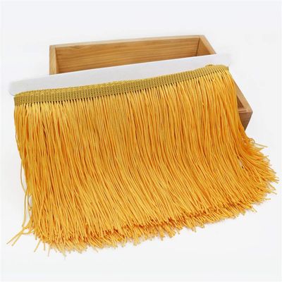 Nicole Knupfer 15 cm x 10 m Cut Fringe Lace Trim with Tassels, Orange