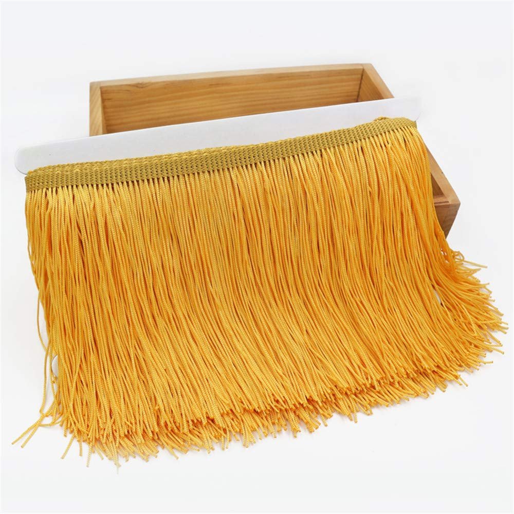 Nicole Knupfer 15 cm x 10 m Cut Fringe Lace Trim with Tassels, Orange