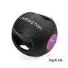 Medicine Ball with Handles, Solid Gravity Ball, 3 kg/6.6 lb view 2