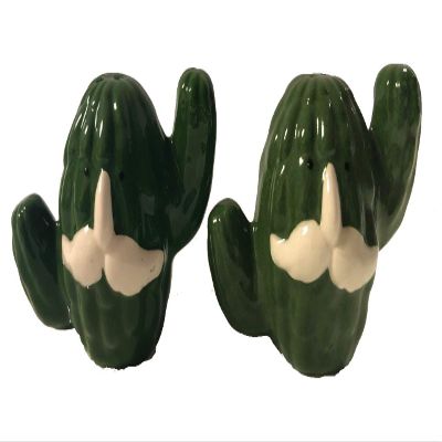 Cactus Ceramic Salt and Pepper Shakers