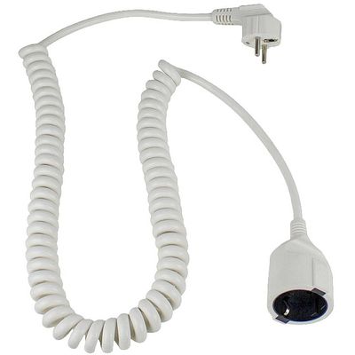 as - Schwabe Spiral Extension Cable, White, 70426