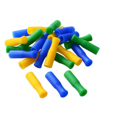 GRWE Silicone Tips for Stainless Steel Drinking Straws, 24-Pack, Assorted Colors, BPA-Free