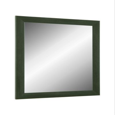 Online-GalleryKing TheMIRROR Framed Wall Mirror, Real Glass, 85 x 75 cm, Custom-Made in Wiped Green