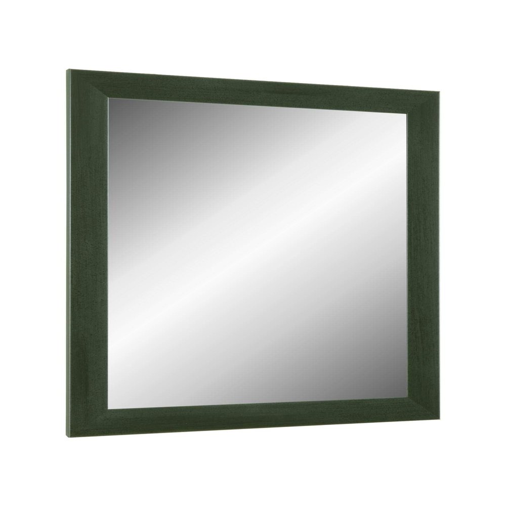 Online-GalleryKing TheMIRROR Framed Wall Mirror, Real Glass, 85 x 75 cm, Custom-Made in Wiped Green