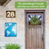 banjado Personalized Design Wall-Mounted Mailbox, 38.5 × 46.5 × 13 cm, White Steel, World Map, 2 Keys view 3