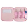 Fdit 8-Piece Crochet Hook Set, Pink, 1.0–2.75 mm view 1