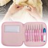 Fdit 8-Piece Crochet Hook Set, Pink, 1.0–2.75 mm view 3