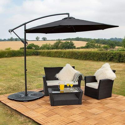 Harrier 3 m Cantilever Umbrella with Hand Crank, White