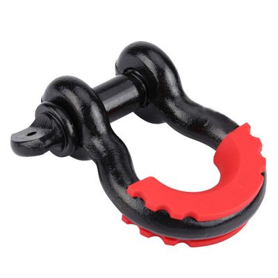 D-Ring Shackle with Cover, 3/4 in, 4.75 T, Latch Design for SUVs