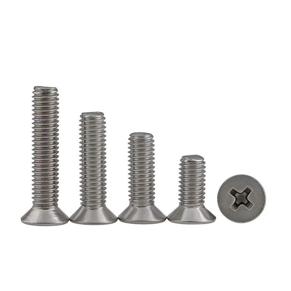 BOZONLI Stainless Steel Phillips Countersunk Machine Screws M8 x 50 mm, 5-Pack