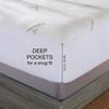 Bamboo Waterproof Mattress Protector, Breathable Fitted Sheet, Anti-Allergy, Dust Mite Protection, 30 cm Deep, 120 x 200 cm view 4