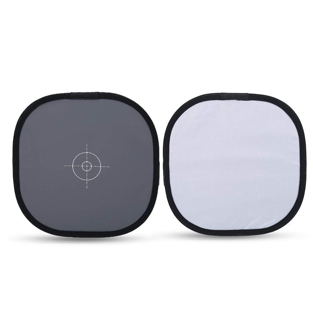 Goshyda 30 cm 18% Gray/White Balance Card with Carrying Case