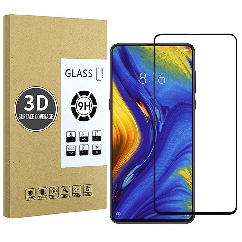 E-Hamii Screen Protector Compatible with Xiaomi Mi Mix3, 3D Tempered Glass, Black Edge