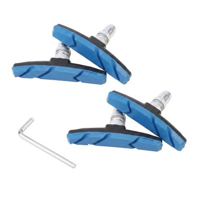 PLATTBK 70 mm V-Brake Bicycle Brake Shoes, 2 Pairs (4 Pieces), Front and Rear