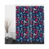 AMDXD Shower Curtain 165 x 180 cm, Helicopter and Airplane Design, Polyester Fabric with 12 Rings, White Blue Red view 1