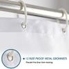 AMDXD Shower Curtain 165 x 180 cm, Helicopter and Airplane Design, Polyester Fabric with 12 Rings, White Blue Red view 3