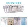 AMDXD Shower Curtain 165 x 180 cm, Helicopter and Airplane Design, Polyester Fabric with 12 Rings, White Blue Red view 4