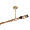 Single-Track Curtain Rod 120 cm, 19 mm, Antique Copper Vintage Retro Style, Wall/Ceiling Mount view 2