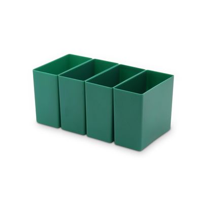 1a-TopStore 10-Piece Drawer Insert Bins, 32 Sizes, 5 Colors (Green, 99 x 49 x 90 mm)