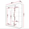 Mirjan24 London XIV Sliding-Door Wardrobe with Mirror and Optional RGB LED Lighting view 4