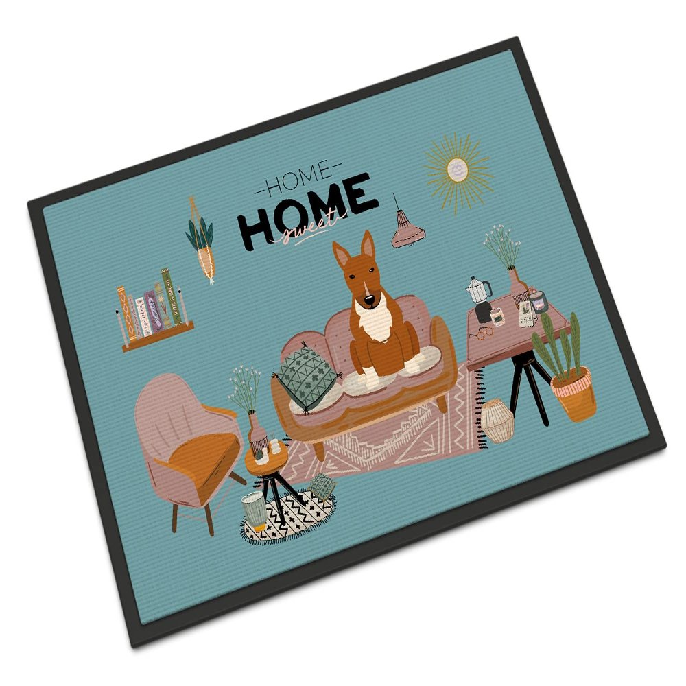 Caroline's Treasures CK7979MAT Red Bull Terrier Sweet Home Doormat, 45.7 x 68 cm