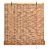 KDDFN Handwoven Reed Roller Blind, Retro Natural Shade, Customizable, 150 x 200 cm view 1