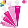 Pink Schultüte Blank Set, 85 cm, Hexagonal, with Name and 5 Mini Candy Cones view 1