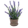 VOSAREA Artificial Potted Lavender Plant, Decorative Faux Flowers for Indoor and Outdoor Use view 1