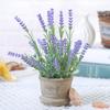 VOSAREA Artificial Potted Lavender Plant, Decorative Faux Flowers for Indoor and Outdoor Use view 2