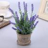 VOSAREA Artificial Potted Lavender Plant, Decorative Faux Flowers for Indoor and Outdoor Use view 3