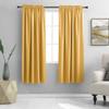 DONREN Blackout Curtains for Bedroom, Thermal Insulated, Rod Pocket, 2 Panels, 132 x 160 cm (W x L), Mustard Yellow view 1
