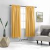 DONREN Blackout Curtains for Bedroom, Thermal Insulated, Rod Pocket, 2 Panels, 132 x 160 cm (W x L), Mustard Yellow view 2