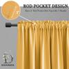 DONREN Blackout Curtains for Bedroom, Thermal Insulated, Rod Pocket, 2 Panels, 132 x 160 cm (W x L), Mustard Yellow view 4
