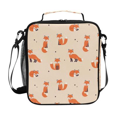 BKEOY Animal Fox Insulated Lunch Bag