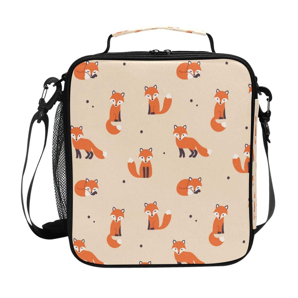 BKEOY Animal Fox Insulated Lunch Bag