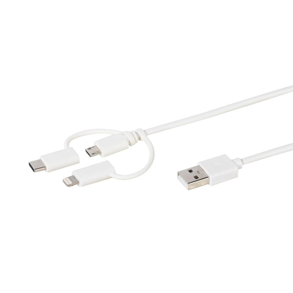 Vivanco USB Charging Cable USB 2.0, USB-A, USB-C, Apple Lightning, Micro-USB Type-B Plugs