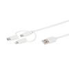 Vivanco USB Charging Cable USB 2.0, USB-A, USB-C, Apple Lightning, Micro-USB Type-B Plugs view 1