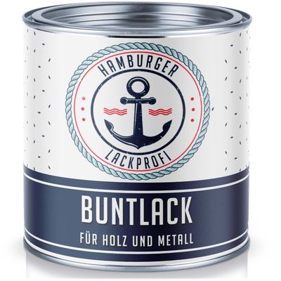 Hamburger Lack-Profi 2.5 L 2-in-1 Glossy Alkyd Paint for Exterior Wood and Metal, RAL 7032 Pebble Gray