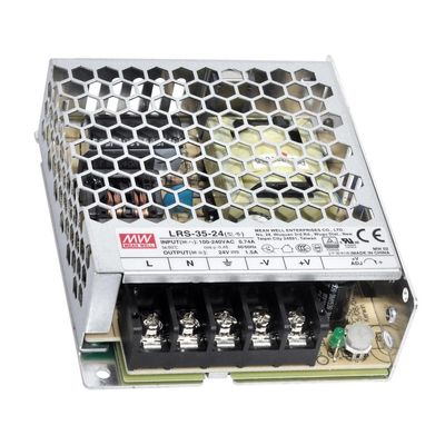 WITTKOWARE LRS-35-15 Industrial Switching Power Supply, 15V DC, 2.4A, Adjustable