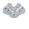 Chrome-Plated Brass Threaded Fitting, 90° Elbow, Female/Male, Heating (3/4" Female Thread) view 3