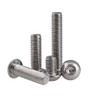 BOZONLI Button-Head Hex Socket Screws, 304 Stainless Steel, Fully Threaded Flat-Head Screws, M10 x 60 mm, 3 Pieces view 1