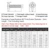BOZONLI Button-Head Hex Socket Screws, 304 Stainless Steel, Fully Threaded Flat-Head Screws, M10 x 60 mm, 3 Pieces view 3