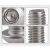 BOZONLI Button-Head Hex Socket Screws, 304 Stainless Steel, Fully Threaded Flat-Head Screws, M10 x 60 mm, 3 Pieces view 4