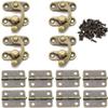 OZXNO Antique Right Hook Latch and Hinge Set, 4-Piece, Retro Bronze view 1