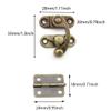 OZXNO Antique Right Hook Latch and Hinge Set, 4-Piece, Retro Bronze view 2