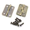 OZXNO Antique Right Hook Latch and Hinge Set, 4-Piece, Retro Bronze view 4